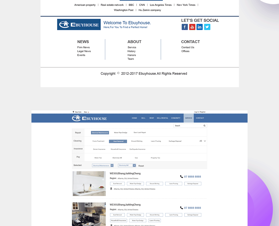 E-buyhouse房产网网站开发