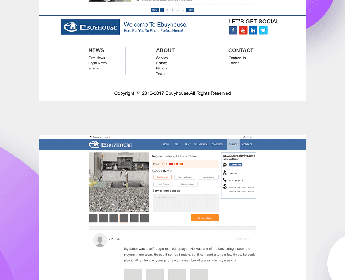 E-buyhouse房产网网站开发
